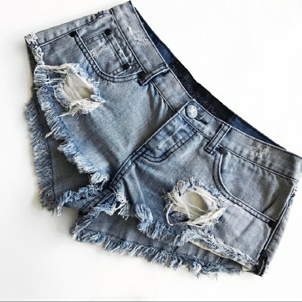 One Teaspoon Denim Cutoff Shorts